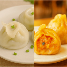 찐만두(55개) + 김치만두(55개)